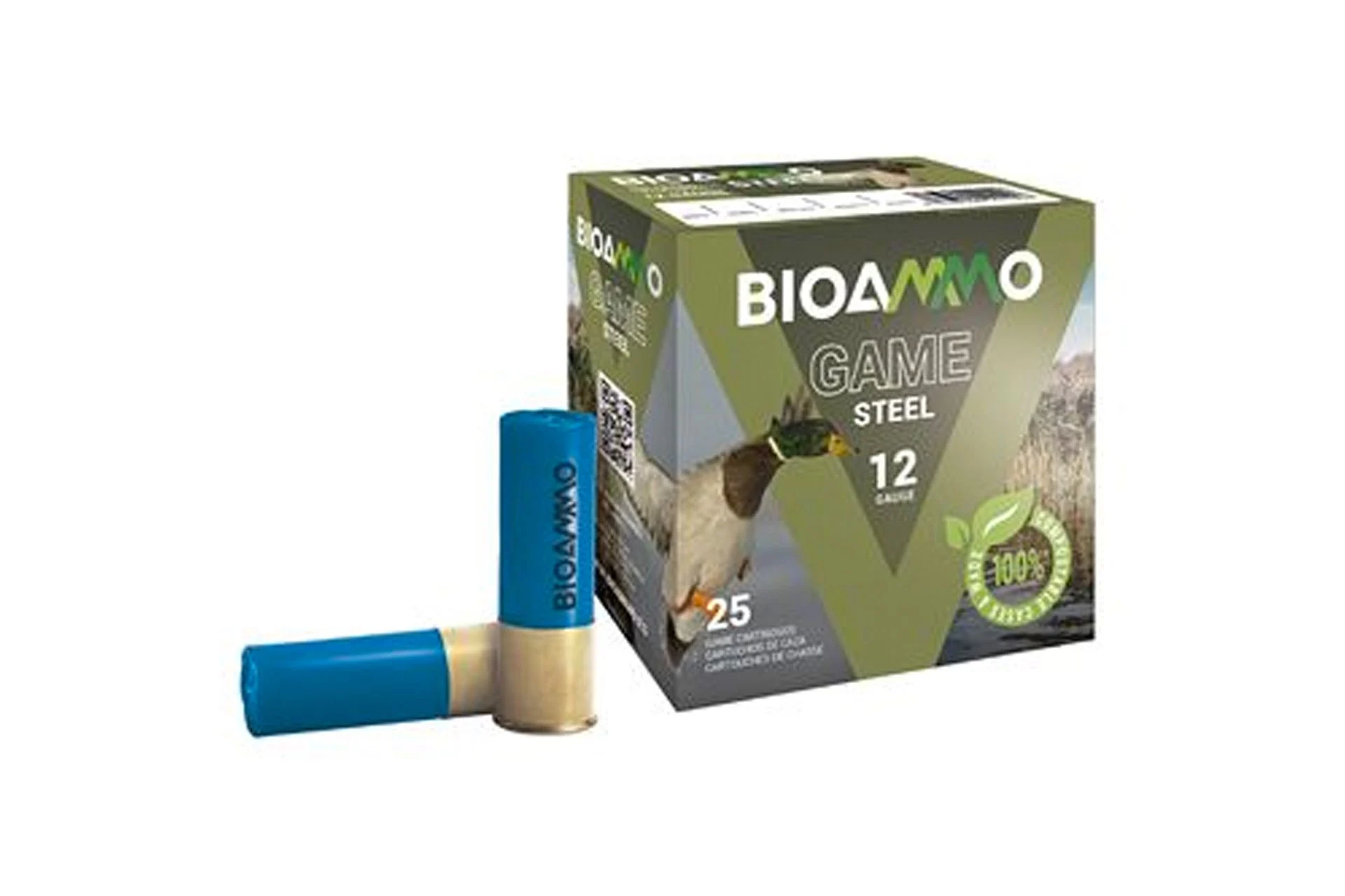 BioAmmo 2 Gauge - 2-3/4 1oz. #5 Shot - BioAmmo Lux Steel Shotgun Ammo - 25 Rounds - 8.44E+12