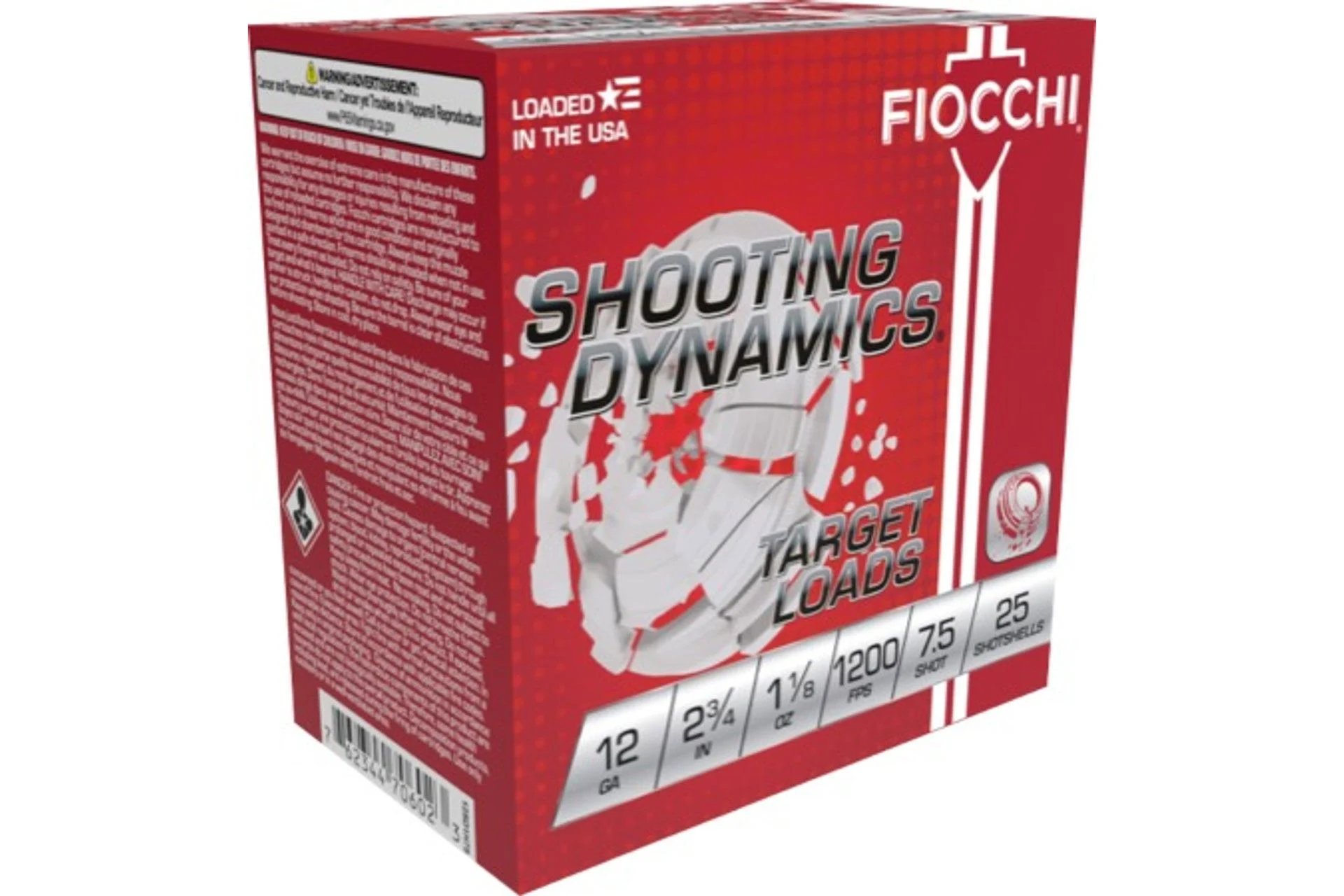 Fiocchi 12SD18H7 12G 2 3/4" 1 1/8 oz Lead Chill 7.5 Shot Shot Gun Shells 250rd Case - 12SD18H7