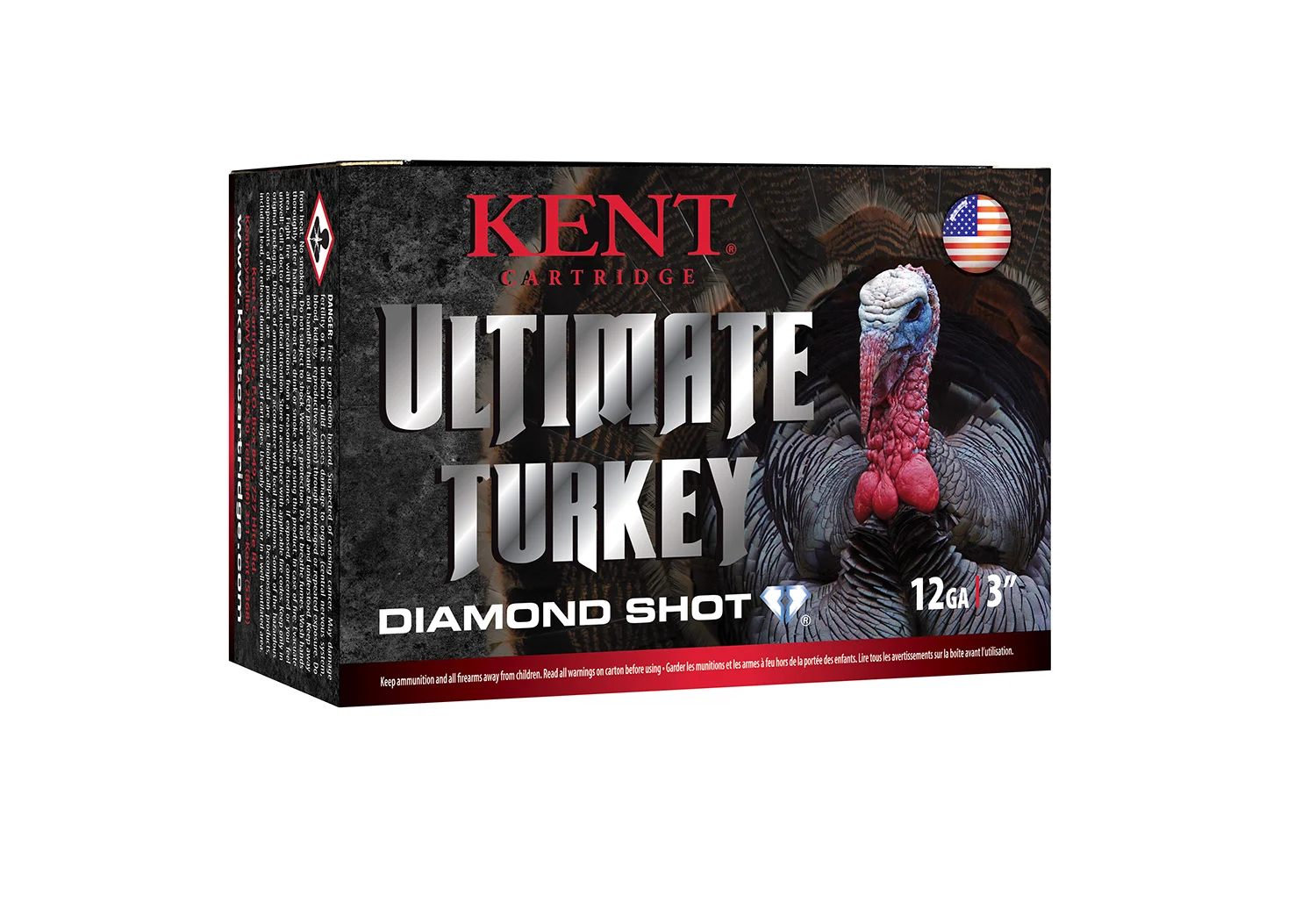 Kent Cartridge Ultimate Diamond Shot Turkey 12ga 3in 1-3/4oz #4, 10ct