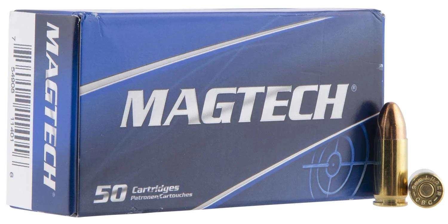 Magtech 9mm 115 Grain FMJ Ammo Handgun Ammo - 1000 Rounds - 9A