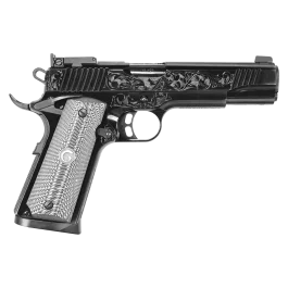 Eaa Mc1911 45 ACP 5 8+1 Black Chrome Engraved 390098