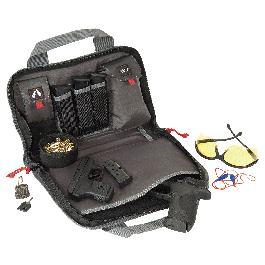 GPS Bags Black Nylon Double Gun Case with Internal Organization System 1308PC