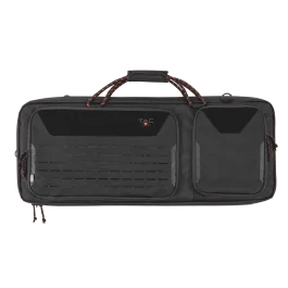 Tac Six Black Rifle Case - 600D Polyester and Lockable with Padding 10829