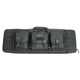 GPS Bags Black Double Rifle 600D Polyester Gun Case with Padding and Lockable Zipper DRC36