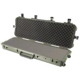 Pelican HPX Resin Rifle Gun Case: OD Green Smooth Foam Padding Lockable Pressurized Latches IM3200ODG