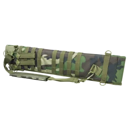 NCStar Shotgun Scabbard D-Ring 600D PVC Woodland Camo Gun Case CVSCB2917WC