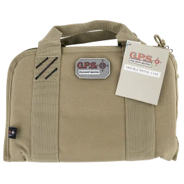 GPS Bags Double Tan Lockable Handgun Bag (Holds 1-2 Handguns) 1308PCT