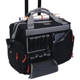 GPS Bags Black Canvas Range Bag - Holds 4 Handguns, Lockable and Airline Approved with Internal Organization System 2215RB
