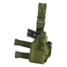 Ncstar Drop Leg Right Hand Green PVC Fabric Universal Leg Holster CVDLHOL2954G