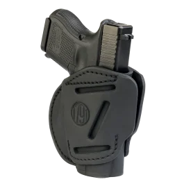 1791 Gunleather 3-way Stealth Black Leather Pistol Holster for S&W M&P Shield 3WH3SBLA
