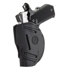 1791 Gunleather 3-way Stealth Black Leather Outside-The-Waistband Pistol Holster 3WH1SBLA