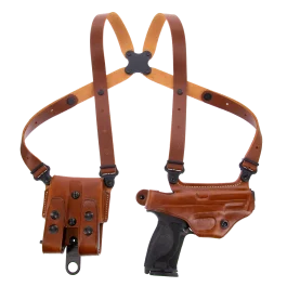 Galco Miami Classic Right Hand Tan Leather Shoulder Holster System for Sig P320 MC820