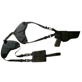 Bulldog Deluxe Black Nylon Smooth Finish Shoulder Harness for Handgun WSHD31