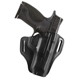 Bianchi 57 Remedy Smooth Black Leather Belt Slide Pistol Holster with 1 Compartment 23942