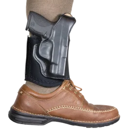Desantis Gunhide Die Hard Rig Black Leather Ankle Right Hand Revolver Gun Holster 014PC02Z0