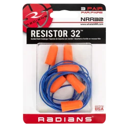 Radians Foam Earplugs 3 Pair NRR 32 dB