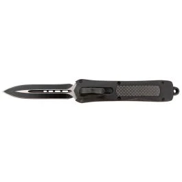 Steel River Knives Spartan 3.50 OTF Dagger (Black w/Carbon Fiber Inlay)