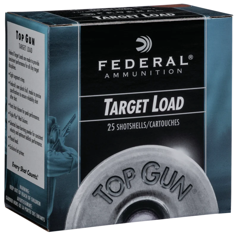 Federal TGSH128 Top Gun 12 Gauge 2.75" 1 oz 1300 fps 8 Shot Shotgun Ammo - 25 Rounds - TGSH128