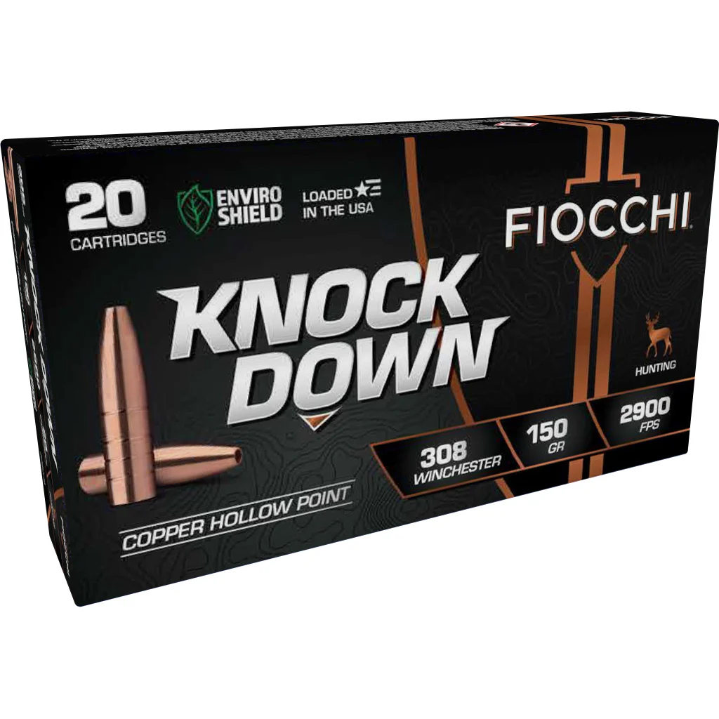Fiocchi Knock Down .308 Win 150 gr Copper HP 20 Rd