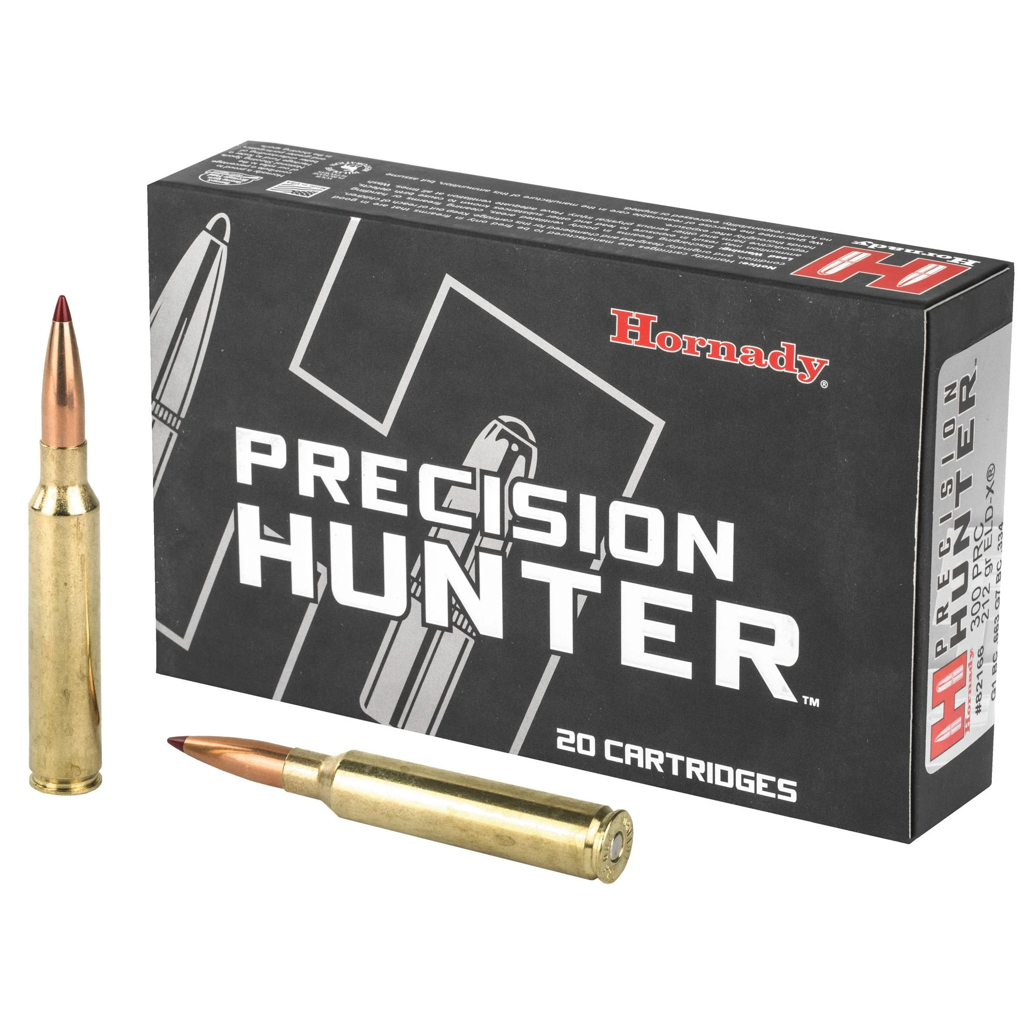 Hornady Precision Hunter Brass 300 PRC 212gr ELD-X Rifle Ammo - 20 Rounds - 82166