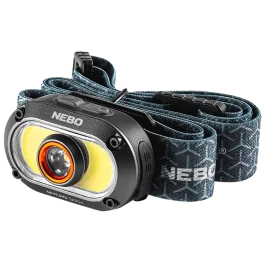 NEBO Mycro USB Rechargeable Headlamp, 500 Lumens (Black/Blue)