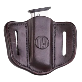 Signature Brown Leather Single Mag Holster Belt Slide
