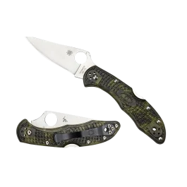 Spyderco Delica 4 Lightweight Zome Green Handle VG-10 Blade