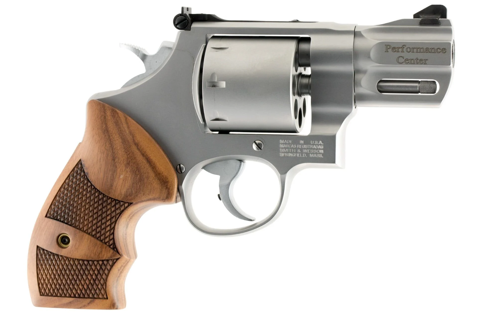 S&W 170133 Model 627 Performance Center 2.63" 357 Mag 8rd Matte Stainless Steel N-Frame Chrome Flashed Tear Drop Hammer & Trigger w/Stop - 61692