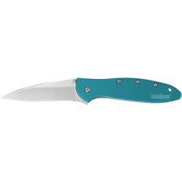 Kershaw Leek Teal Folding Knife 3 Blade Anodized Handle