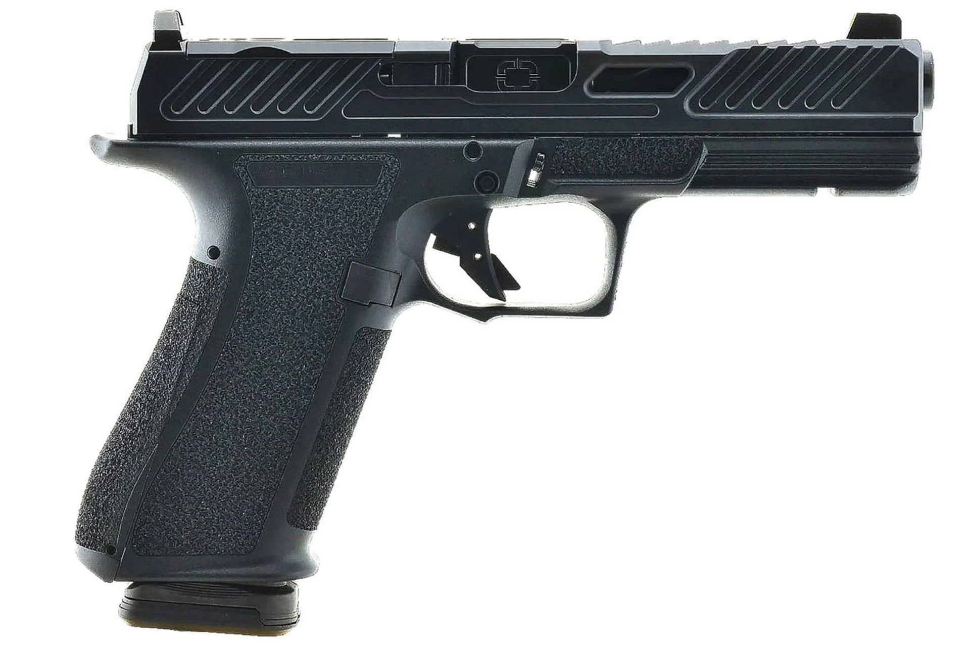 Shadow Systems MR920 Elite Optic Black Barrel 9mm Pistol - Blue/Black 4" Barrel 15+1 Rounds Polymer Grips Night Sights - EVSS1012