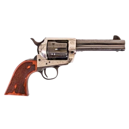 Cimarron Frontier 357 Magnum 4.75 Engraved Silver and Black Revolver