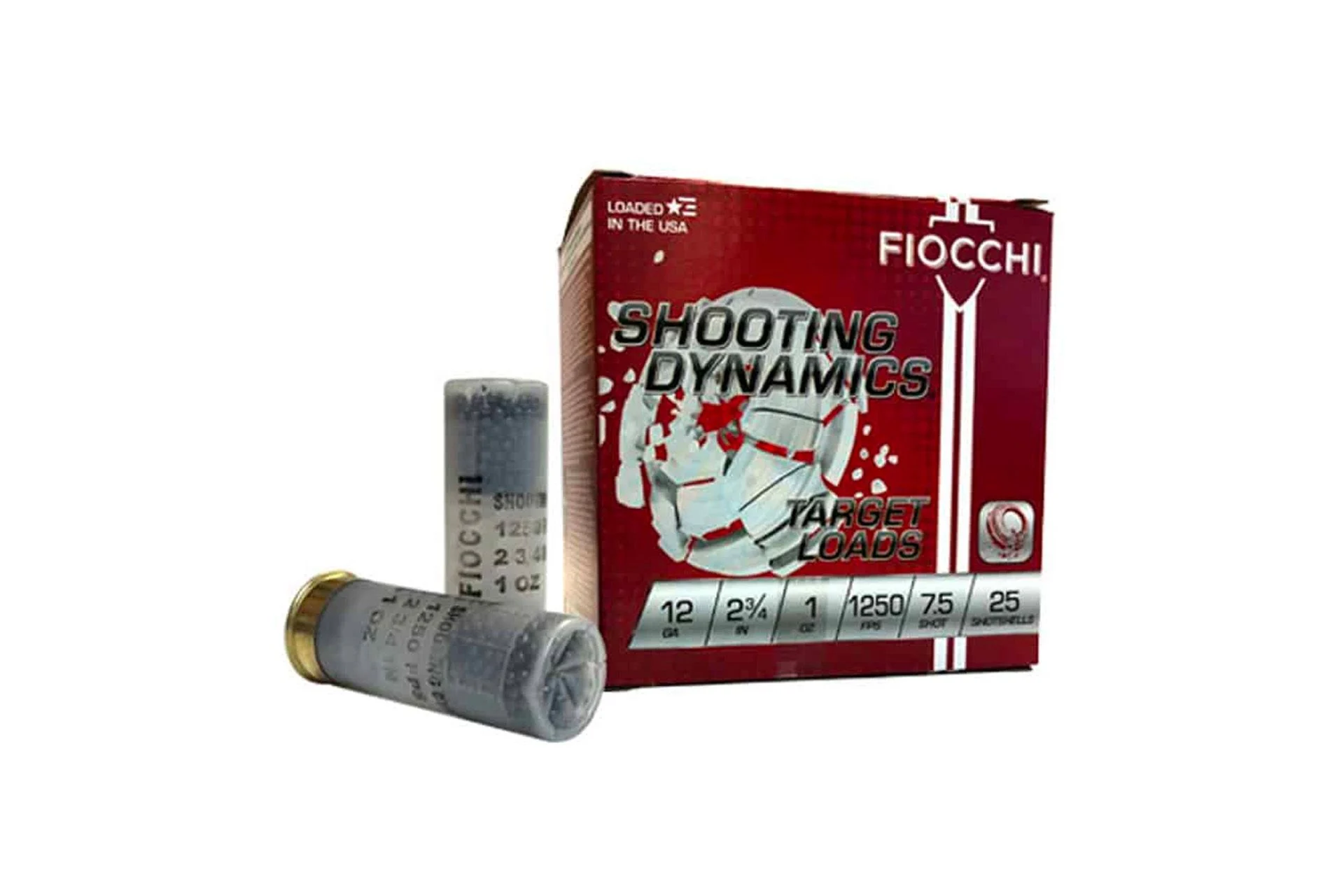 Fiocchi 12 Gauge Ammunition Target Loads 12SD1X75 2-3/4 7.5 Shot Shotgun Ammo - 250 Rounds - 12SD1X75