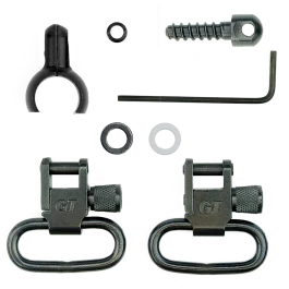 GrovTec US Inc Black Steel Barrel Band Swivel Set 1 inch