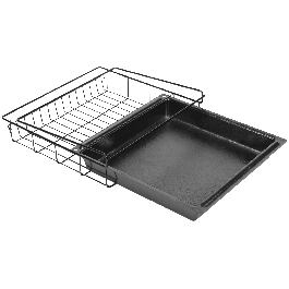 Lockdown Black Metal Vault Drawer 11.5x12x2 for Shelf Storage