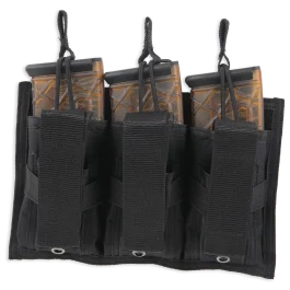 Bulldog Tri-Double Mag Pouch Black Belt Loop