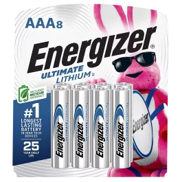 Energizer Ultimate Lithium AAA Batteries, 8 Pack