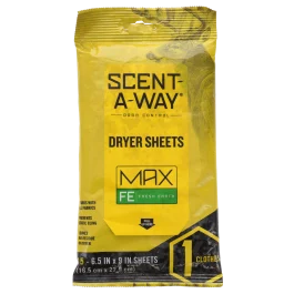 Hunters Specialties ScentAWay Max Earth Dryer Sheets 15 Pack