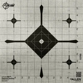 EZAim 12x12 Gray Thermal ID Bullseye Paper Targets