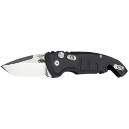 Hogue A01 Microswitch Black Aluminum Folding Knife with Bottle Opener
