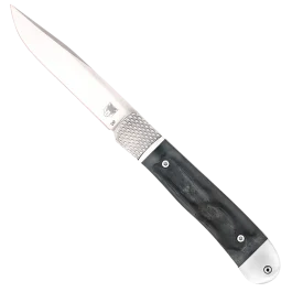 CobraTec Trapper Hidden Release Automatic Knife Black Bone Handle