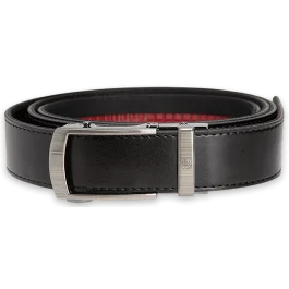Nexbelt Bond EDC Black Leather Belt for Suit with Buckle Closure