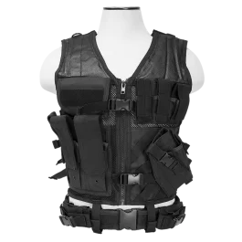 NcStar Tactical Black Vest Adjustable PVC Mesh
