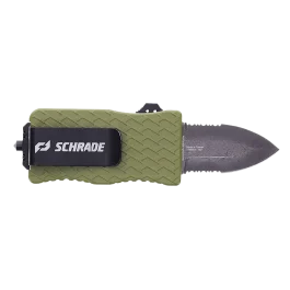 Schrade Uproar Mini D2 Steel Blade OD Green Aluminum Handle Knife