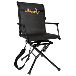 Muddy Outdoors SwivelEase Black Steel Folding Chair