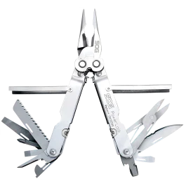 SOG PowerLock Multitool Polished Stainless Steel with Sheath