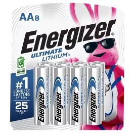 Energizer Ultimate Lithium AA Batteries, 8 Pack