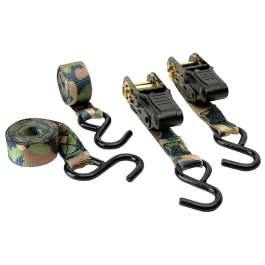 HME Camo Ratchet Tie Down Straps 4 Pack 8' Polyester