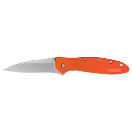 Kershaw Leek Orange Anodized Aluminum Handle Folding Knife