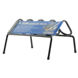 Lockdown Black Metal 4-Compartment Handgun Gun Rack