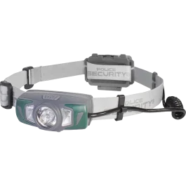 Police Security Ryder Black Headlamp 500 Lumens